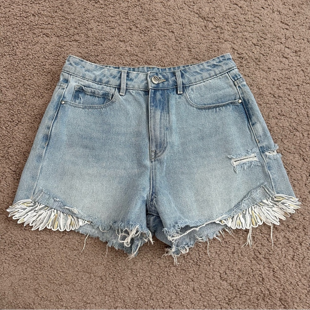 OU Denim Lace Short Womens M